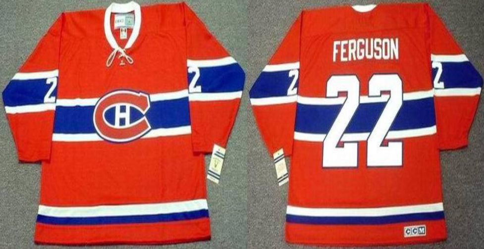 2019 Men Montreal Canadiens #22 Ferguson Red CCM NHL jerseys->montreal canadiens->NHL Jersey